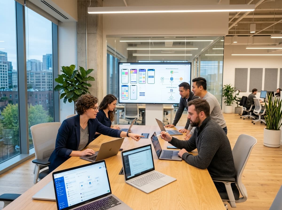 Boss Tech Solutions team collaborating on client software and digital strategy